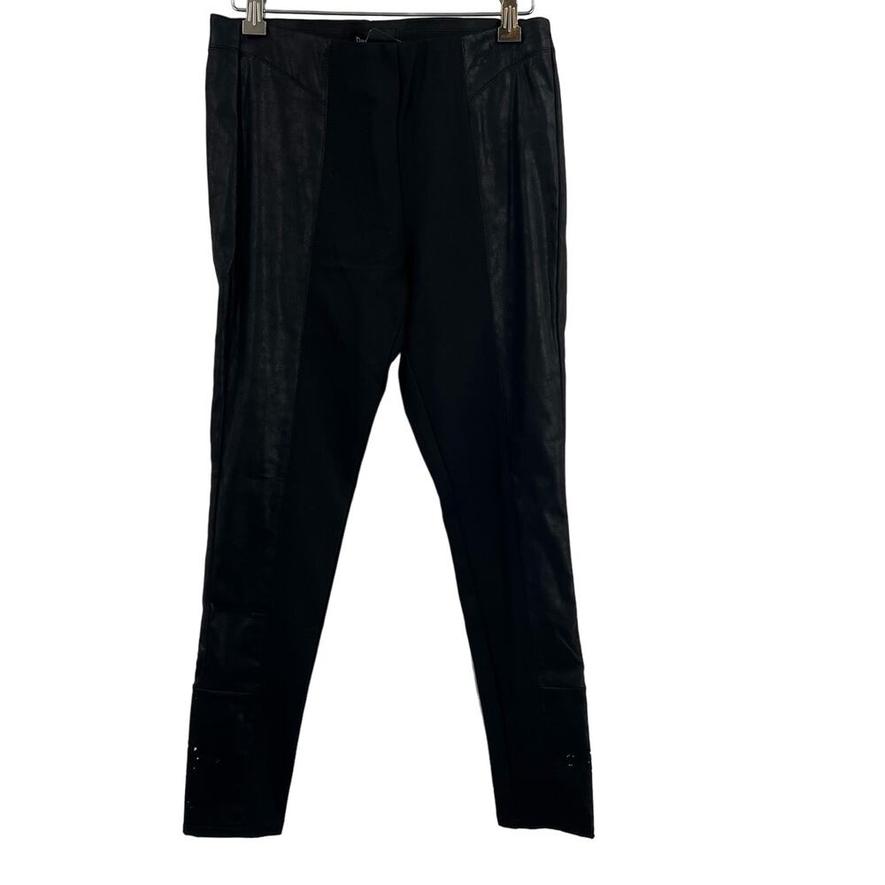 Desigual Black Legging Leather Detail Cutouts US Small New‎